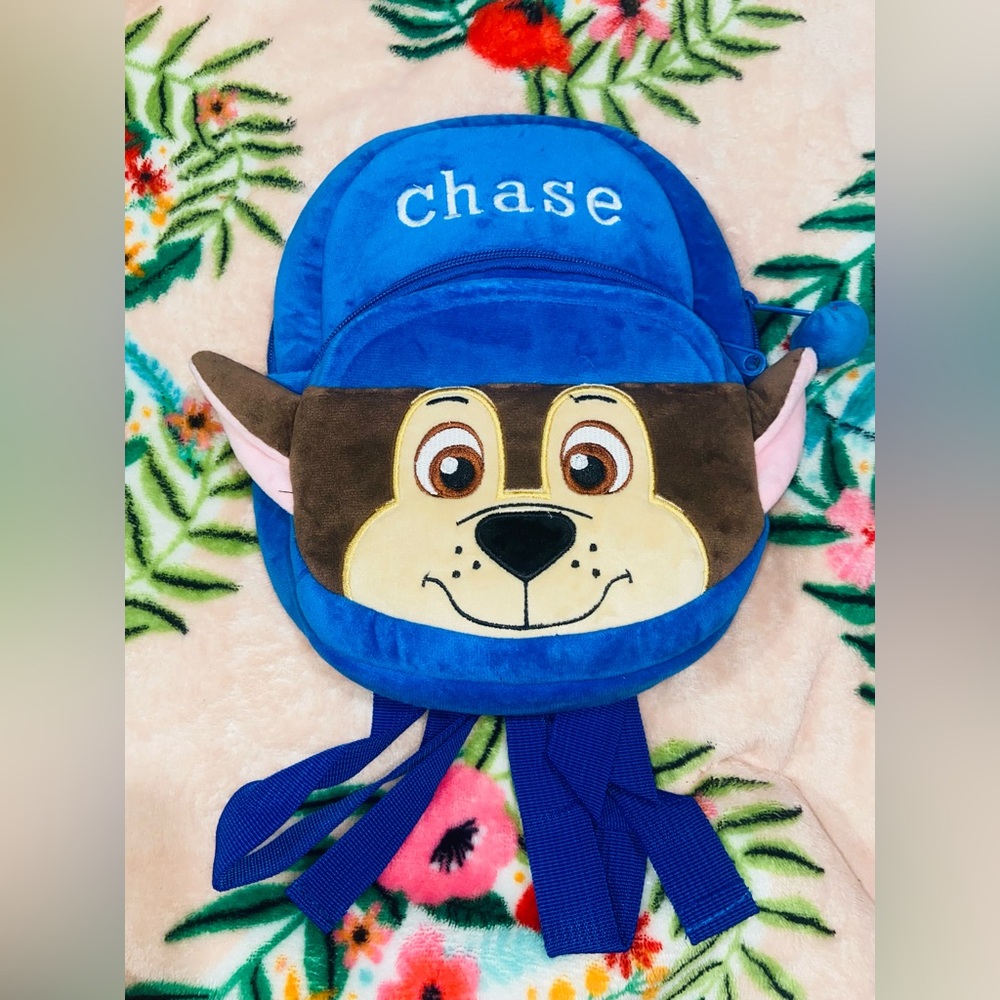 Paw Patrol Chase Blue and Brown Character Backpack